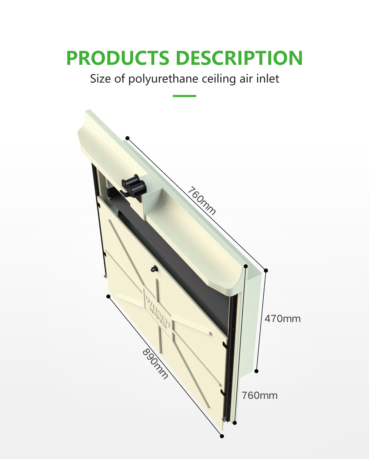 Polyurethane slide air inlet